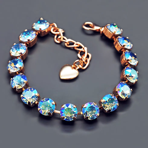 Aproce "Klasika (Light Sapphire Shimmer)" ar Swarovski™ kristāliem